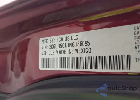 2022 Ram 2500 Limited Longhorn 4X4 6'4 Box z USA, uszkodzony, nr VIN 3C6UR5GL1NG186095